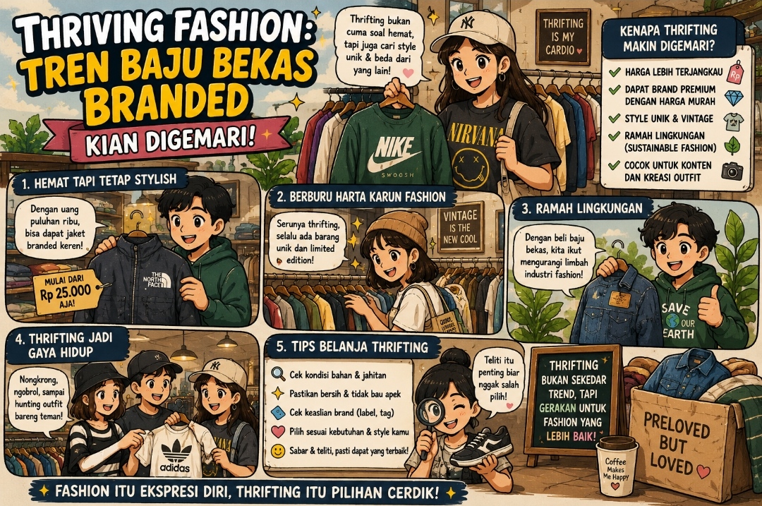 Thriving Fashion: Tren Baju Bekas Branded Kian Digemari Anak Muda