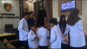 Wujud Kepedulian, Satreskrim Polres Tasikmalaya Rutin Santuni Anak Yatim