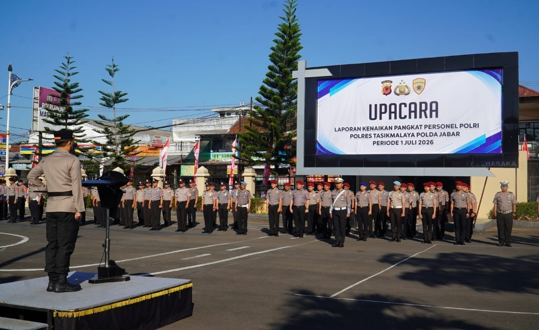 Puluhan Personel Polres Tasikmalaya Naik Pangkat