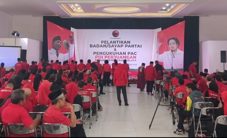 PDI Perjuangan Tasikmalaya Kukuhkan 39 PAC, Siap Kawal Aspirasi Rakyat hingga Akar Rumput