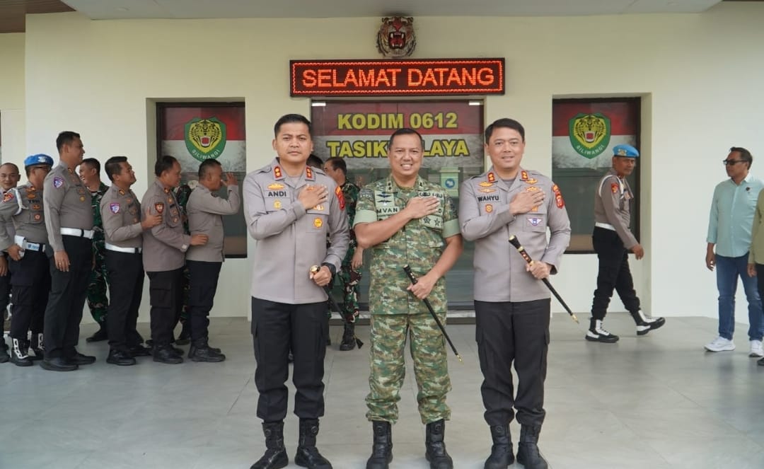 Kapolres Tasikmalaya Perkuat Sinergi TNI-Polri Lewat Kunjungan ke Kodim 0612/Tasikmalaya