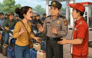 Polisi Mediasi Ibu yang Viral di SPBU Cipatujah, Antrean Jeriken Dipastikan Bukan Penimbunan