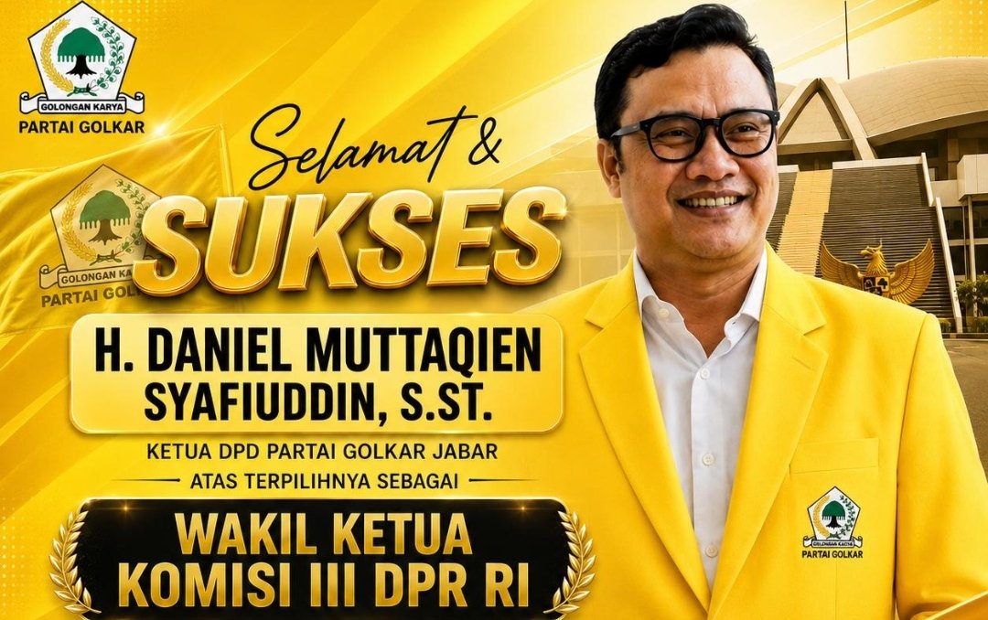 Daniel Muttaqien Duduki Kursi Pimpinan Komisi III DPR RI, Erry Purwanto : Kebanggaan Kader Jabar
