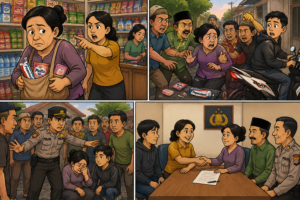 Kedapatan Mencuri Barang, Ibu Rumah Tangga Nyaris Jadi Sasaran Amuk Massa
