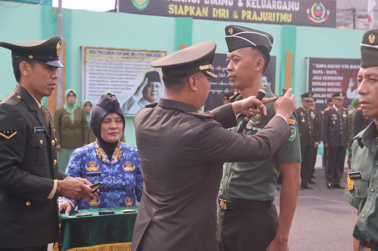 63 Prajurit Kodim 0612 Tasikmalaya Naik Pangkat